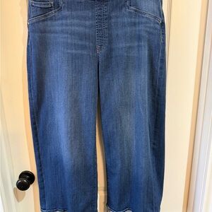 Chico's Indigo Pull-On Wide Leg Crop Pants